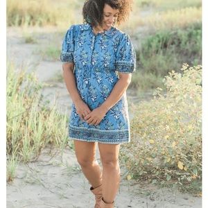 victoria dunn orchid dress in cobalt